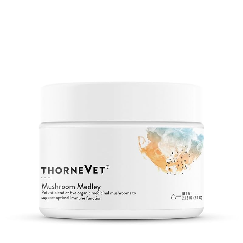 Suplemento em pó para cães com blend de cogumelos ThorneVet, 60 g, 120 medidas
