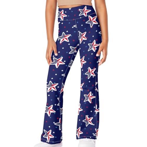 Image of Girls Flare Leggings 5-14T Cute Bell Bottoms for Girl Yoga Pants for Gym