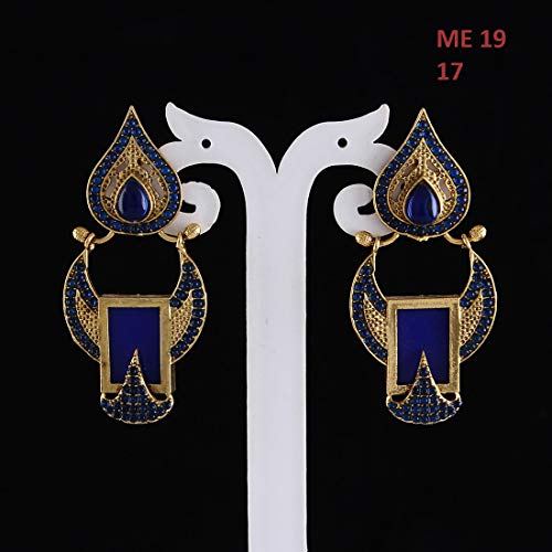 Pendientes de oro de 18k tradicionales indios para regalo de mujer 2