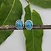 Natural Aqua Chalcedony Gemstone Studs Earrings for Women 925 Sterling Silver Hypoallergenic Handmade Earrings Bohemian Jewelry Anniversary Gift for Her