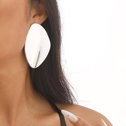 Chunky 14K Gold Earrings Exaggerated Punk Plain Drop Dangle Earrings Irregular Geometric Statement Earrings Jewelry Accessory Presents for Women Wife2