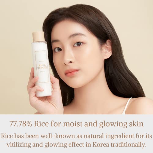 I'm From Rice Toner, 77.78% Rice Extract From Korea, Glow Essence With Niacinamide, Hydrating For Dry Skin, Vegan, Alcohol Free, Fragrance Free, Peta Approved, K Beauty Toner, 5.07 Fl Oz #TOP1