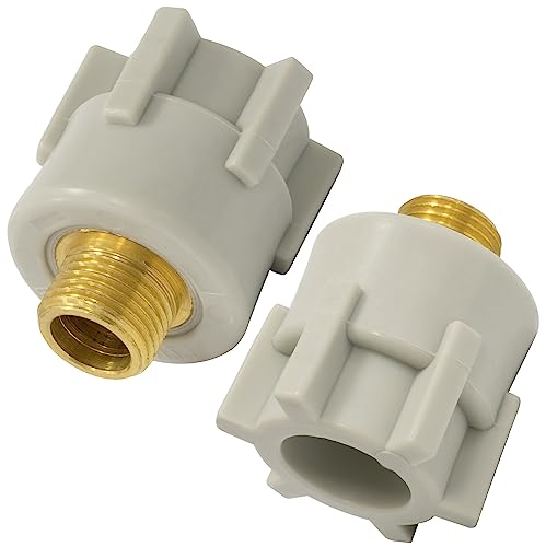 AERZETIX - C67057 - Set di 2 adattatori/raccordi filettati maschio in PPR/polipropilene/ Ø25mm x 1/2 PN25 per saldare (polyfusion) - connettore tubo idraulico-riscaldamento alimentazione acqua