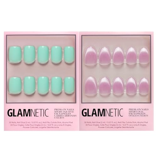 Glamnetic Press-On Nails Bundle - Soft Teal & Fairy Dust