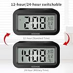 Travel Digital Alarm Clock, Battery Operated with Indoor Temperature, Desk Small Clock,Snooze Model,12/24H Display for Bedrooms Heavy Sleepers Kids Travel Bathroom (Black) - Image 5