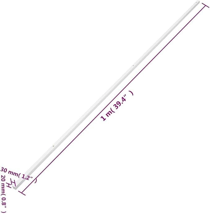 Canaleta para cables de PVC blanca 10 canales 3.3 pies miniatura 9