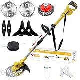 YEXLXLN Weed Wacker Cordless for Dewalt 20V MAX Battery, 4-in-1 Electric Weed Wacker, Weed Eater with 5 Types of Blades, for Lawn, Yard and Bush Trimming (No Battery)