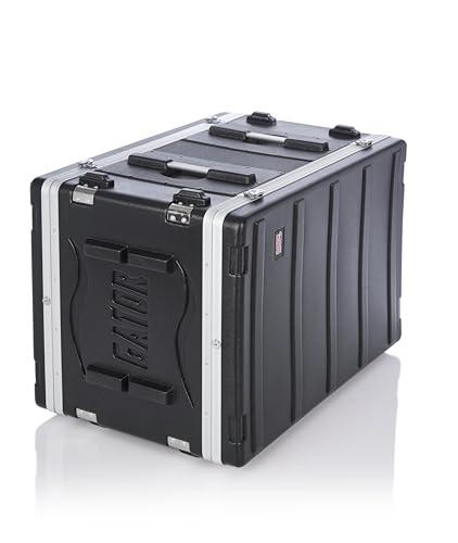 Gator Cases 16U Rack Case mit Gummi-Stoßdämpfern an jeder Ecke, schwarz (G-SHOCK-16L)