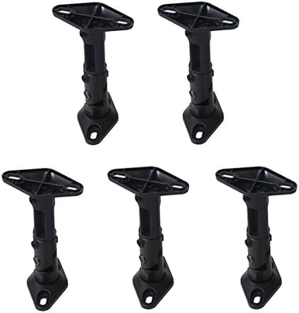 VideoSecu 5 Black Deluxe Speaker Mount Brackets for Walls and Ceilings 1XZ