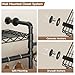 Wall Mounted Garment Rack, Industrial Pipe Clothing Rack, Corner Closet System with 6 Expandable Rods, Walk in Closet Shelving, Clothes Organizers and Storage, Hanging Racks Wardrobe Renovation, Black