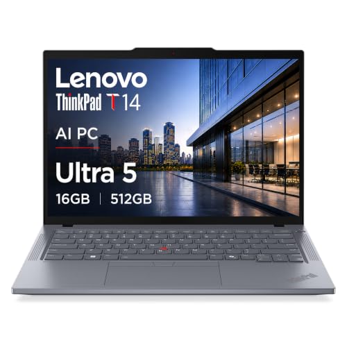 Lenovo ThinkPad T14 Laptop, Intel Ultra 5 125U, 16GB DDR5 RAM, 512GB SSD