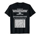 RSA Encryption in PERL Bitcoin Cypherpunk Adam Back Barcode T-Shirt