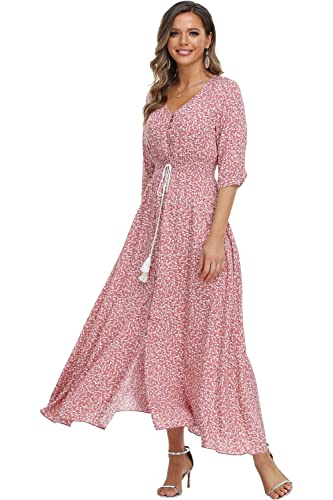 Image of Casual Summer Dresses for Women 2026 Maxi Dress Flowy Bohemian Beach Party