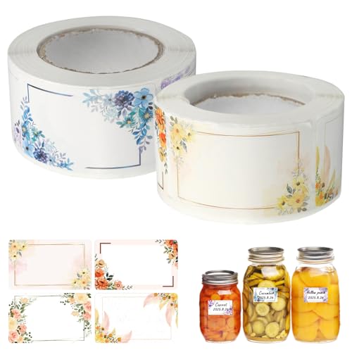 Shuqio Etiketten Selbstklebend Marmeladen Etiketten Aufkleber mit Blumenverschluss Etiketten Geeignet für Marmeladengläser, Geschenktüten, Gewürzdosen, Kühlschränke usw. Shuqio Etiketten Selbstklebend Marmeladen Etiketten Aufkleber mit Blumenverschluss Etiketten Geeignet für Marmeladengläser, Geschenktüten, Gewürzdosen, Kühlschränke usw.