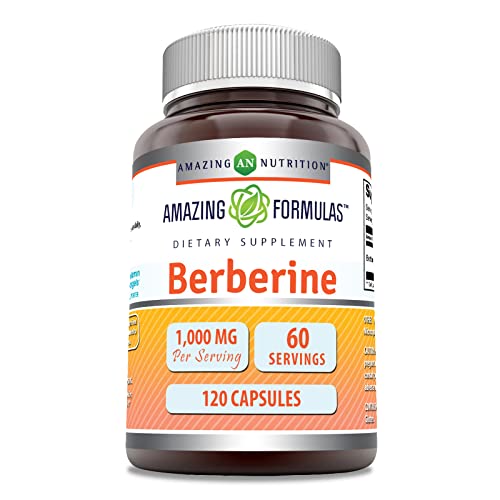 Amazing Formulas Berberine 1000Mg Per Serving 120 Capsules Supplement | Non Gmo | Gluten Free | Made In Usa #TOP13