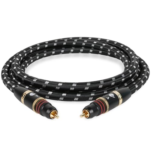 Cinch RCA cavo coassiale digitale de 75 Ω para subwoofer audiofila y home cinema 1m