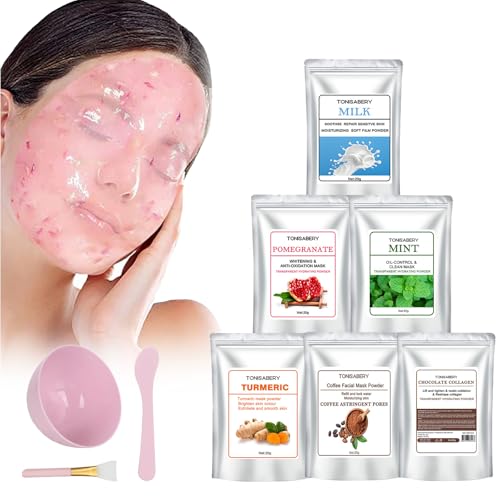 Mascarillas de Gel, Jelly Mask Hydro Faciales Hidratantes Mascarilla Suave Iluminadora de Hojas Mascarilla de Gelatina facial para Salón de belleza o tratamiento de cuidado de la piel DIY soft mask