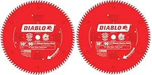 2 PACK Freud D1090X Ultra Fine 90 Teeth Circular Saw Blade for Wood and Wood Composites, 10-Inch