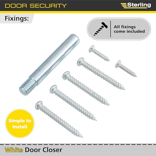 Sterling dcb209 Oberfläche montiert Spring Loaded Türschließer mit 1/2 Stunde Fire Bewertung - Messing poliert Weiß