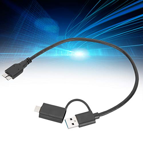 Cabo de dados, cabo de 12,6 polegadas, USB3.0 2 em 1 para impressoras, hubs de discos rígidos de com