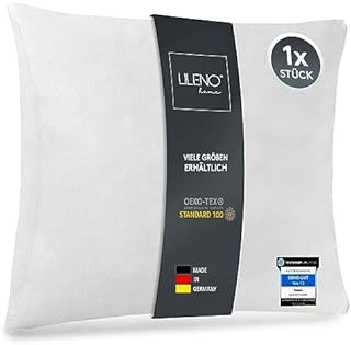 LILENO HOME Zestaw 1 wypełnienia poduszki 65x65 cm - Wewnętrzna poduszka prana w 40°C, odpowiednia dla alergików - Poduszka z poliestru jako poduszka na kanapę, sofę, poduszka na głowę