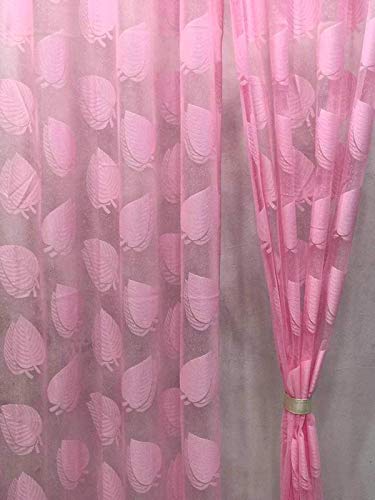 FRESH FROM LOOM Sheer Curtains 7 Feet Long Door and Window | Net Curtain | Semi Transparent Tissue Screens Parda | Eyelet Ring Parde (4 x 7 feet, Pink, 2pc) (B0836XFKMK) Amazon Price History, Amazon Price Tracker