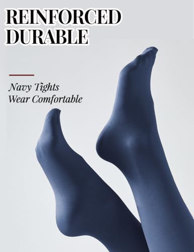 Image of 7 Colors 2 Pairs Women's 40 Denier Semi Opaque Tights, Nylon Black Tights for Women