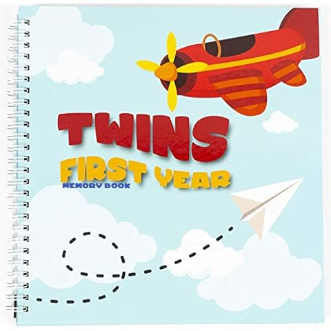 Twins' First-Year Chronicle: Celebrate a Year of Precious Moments | Beautiful Baby Keepsake Journal with Stickers, Family Tree, Letters from Parents, and More Cover