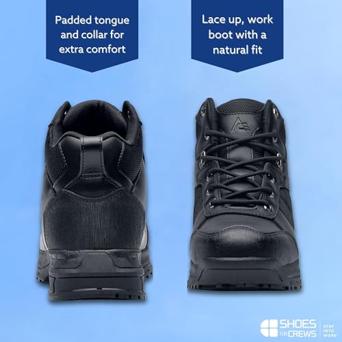 Image of Shoes for Crews Unisex Slip-Resistant Soft Toe Work Boots - Comfortable, Water-Resistant & Non-Slip Work Boots for Men & Women - Voyager II