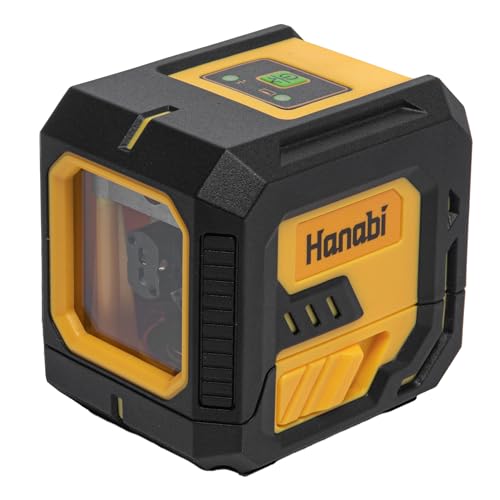 Nível Laser Verde Profissional Hanabi Precisão de 3mm 30m alcance 2 linhas suporte magnético e fácil
