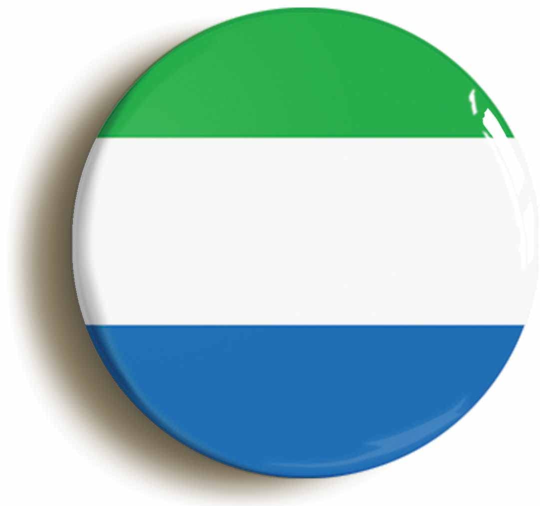 Sierra Leone National Flag Fridge Magnet (Circular 2inch / 50mm Diameter)
