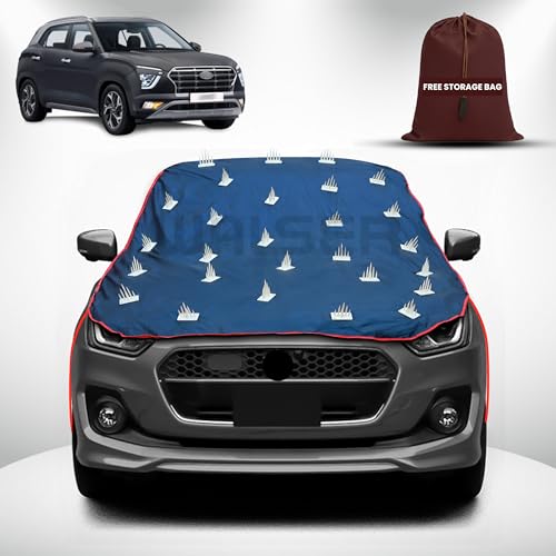 Image of WALSER Spike Car Cover for Hyundai Creta SX IVT | Anti-Climb Nail Guard for Dogs & Monkeys | Protects Bonnet, Roof & Dicky | UV, Dust & Snow Protection | Spike Cover with 4 Adjustable Hook