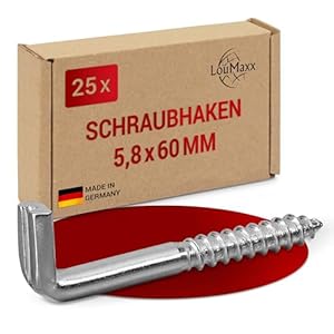 LouMaxx 4025 Schraubhaken 5,8x60 mm Set