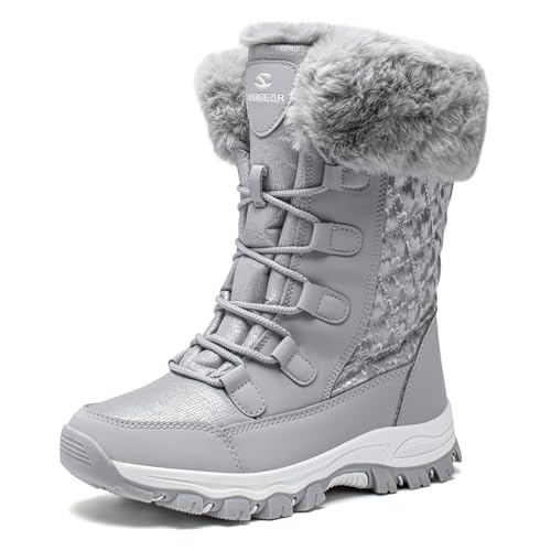 HOBIBEAR Girls Boys Kids Snow Boots Waterproof Slip Resistant Outdoor Winter Shoes(Kids/Little Kids/Big Kids)