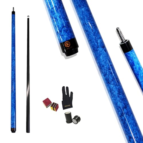 Jofarstep 100% Carbon Fiber Shaft, Billiard Cue Carbon T700 Carbon Fiber 56 Inch XTC 12mm Tip Billiard Accessories 1/2 Joint Handmade Straight for 8-Ball/9-Ball 18-20 Ounces (Blue)