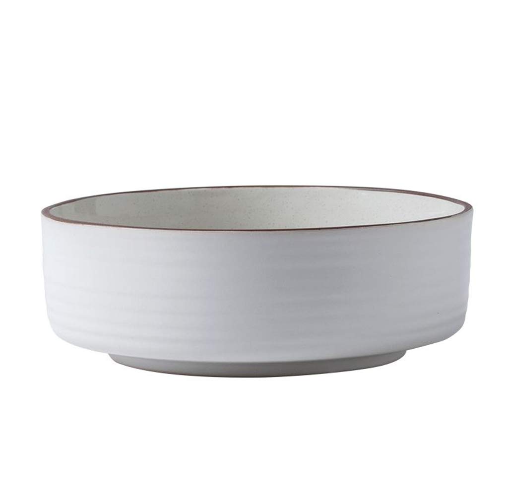 Ceramiczne miseczki na przekąski, Ceramiczny talerz do makaronu, duży zupy lub obiadowy, wysokiej jakości porcelanowa zastawa stołowa(White)