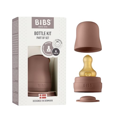 Image of BIBS Baby Bottle Kit | BPA Free Natural Rubber | Made in Denmark | Woodchuck