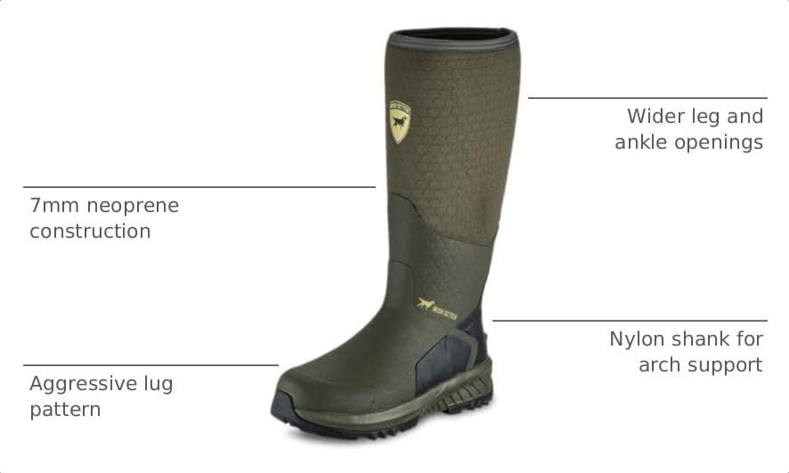 Image of Irish Setter, MudTrek, Unisex, 17 inch, Waterproof, Full Fit, Hunting Boot, Sage