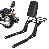 DSISIMO Passenger Backrest Sissy Bar with Luggage Rack Compatible with for 2004-2024 Honda Shadow Aero 750 VT750C Motorcycle Rear Sissy Bar Backrest