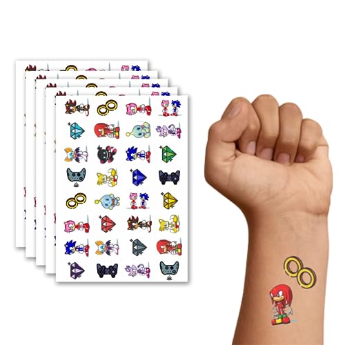 160 Tatuagem Infantil Temporária Ouriço Azul | Kit Festa 32-063