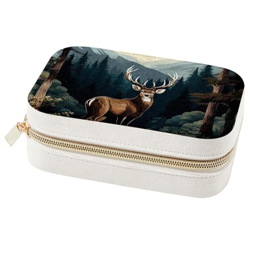 Boîte à bijoux cerf spacieuse pour bagues et colliers