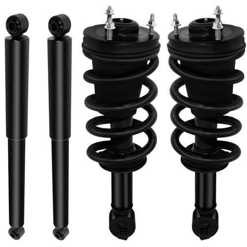 GDSMOTU 4Pcs Front & Rear Complete Struts & Coil Spring Assembly Compatible 2007-2013 for Chevy for Tahoe 2007-2013 for Avalanche for GMC Yukon XL 2015-2019