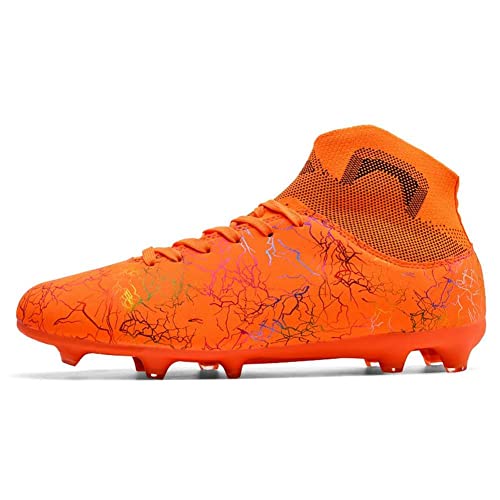 NCNDB Unisex's Cleats Soccer Shoes High top Football Shoes for Younth Professional Training Turf Ankle Boots Athletic Sneaker2