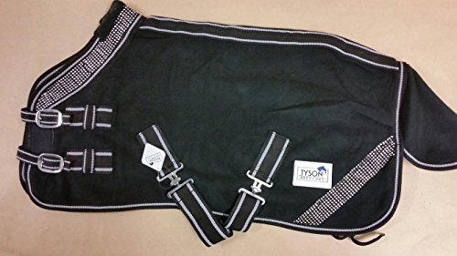 Tysons Breeches Fleece Schwarz Grau Decke Abschwitzdecke Minipony Glitzer Minishetty Shetty Falabella 60 65 70 75 80 85 90 95 100 (95) Cover