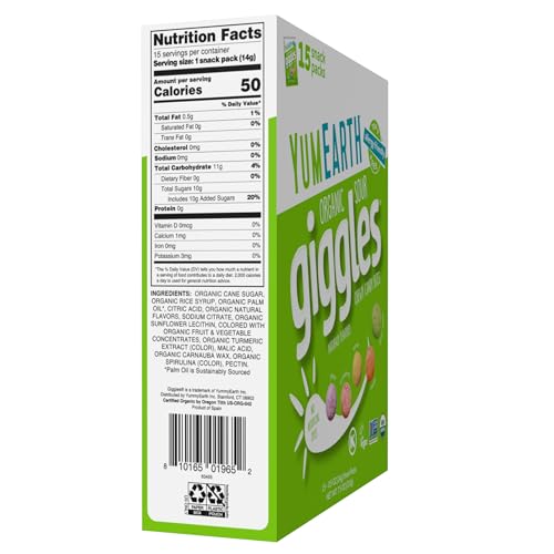 image for YumEarth Organic Sour Giggles Chewy Candy – Allergy Friendly, No Art