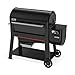 Weber Searwood XL 600 Wood Pellet Smoker Grill with Wi-Fi and Bluetooth Connectivity, 36 Inches, Black