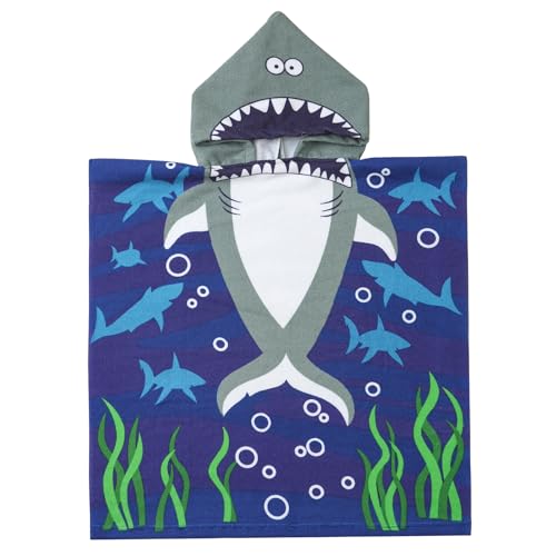 Image of NovForth Kids Beach Towel for Boys Girls, Hooded Bath Towel Wrap, Toddler Pool Towel with Hood