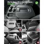 INTGET Center Console Armrest Cover for 2026 Chevy Silverado & GMC Sierra 2019 2020 2021 2022 2023 2024 2025, Center Console Lid, Arm Rest Box Protector (Black Stitches, Jump Seat 2019-2025) - Image 2