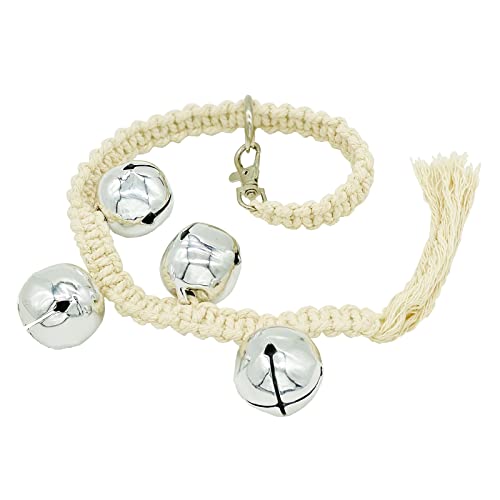 Canine Hanging Doorbells| 4 Additional Loud Canine Potty Coaching Bells| Adjustable Sturdy Braided Rope Door Bell for Canines to Ring to Go Outdoorssilver Small  Cucciolini Doodles Canine hanging doorbells| 4 additional loud canine potty coaching bells| adjustable sturdy braided rope door bell for canines to ring to go outdoorssilver small   cucciolini doodles