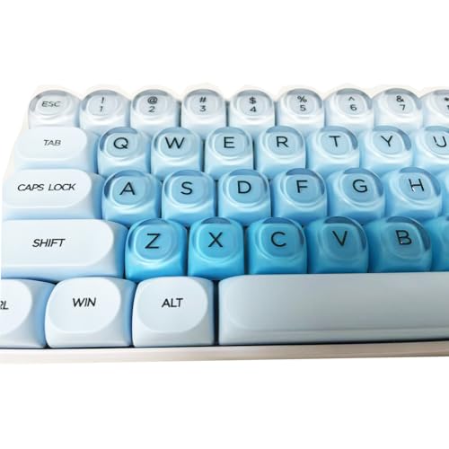 Image of Fogruaden PBT Blue Keycaps Set, HOA Profile Cute Custom Keycaps, Compatible with Cherry MX Switch 60% 65% 75% Mechanical Keyboards